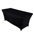 Black velvet table cover for events and parties