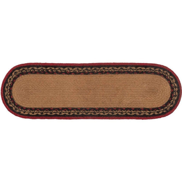 Cumberland Oval Braided Stair Tread Latex Backed 8.5x27" - Primitive Star Quilt Shop