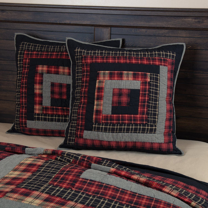 Cumberland Quilted Euro Sham 26x26" - Primitive Star Quilt Shop
