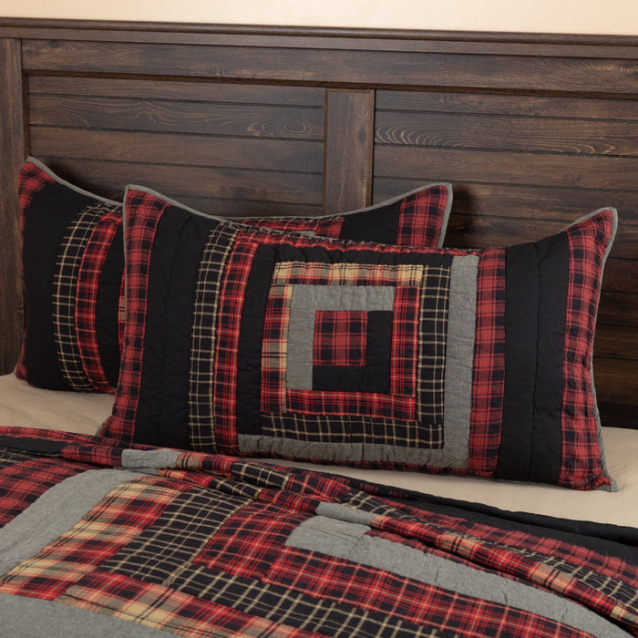 Cumberland Quilted King Sham 21x37" - Primitive Star Quilt Shop