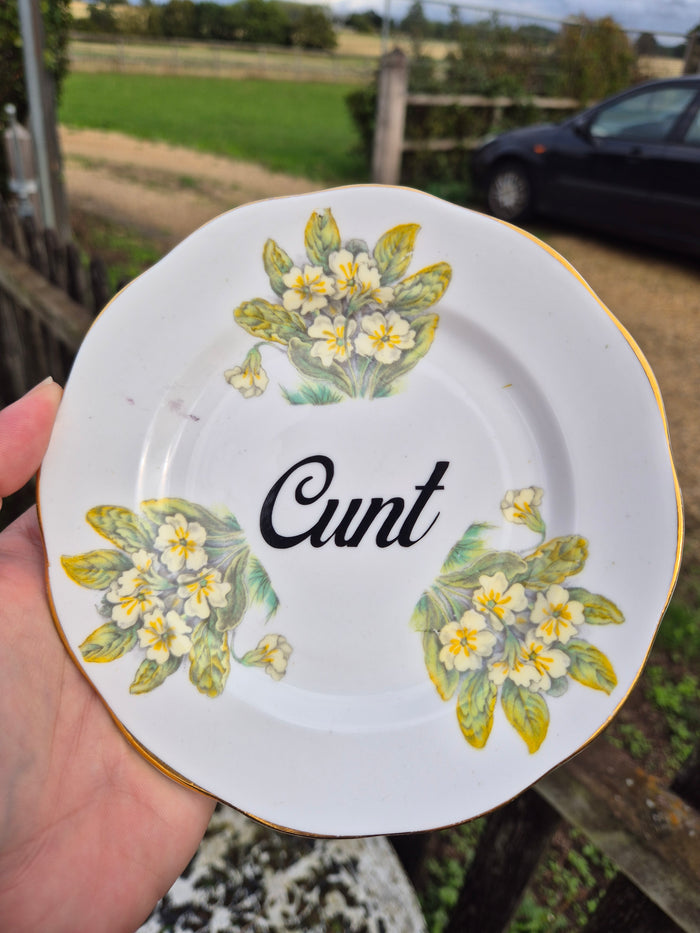 Cunt floral side plate
