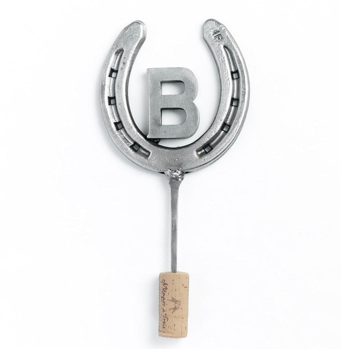 Custom Horseshoe Cake Topper with Initial - Cowboy Wedding