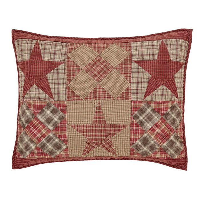 Dawson Star Quilted Standard Sham 21x27" Default - Primitive Star Quilt Shop