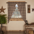 Dawson Star Scalloped Lined Prairie Curtains 63" Default - Primitive Star Quilt Shop