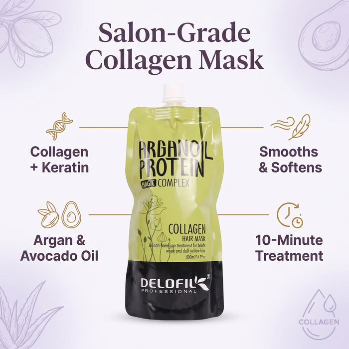 Delofil MIracle Collagen Hair Mask 500ml - MV hair and beauty