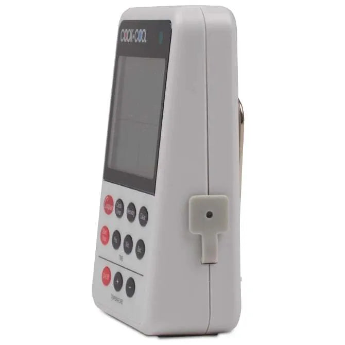 Digital Probe Thermometer side view on white background.