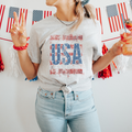 Distressed USA Patriotic Graphic T-Shirt
