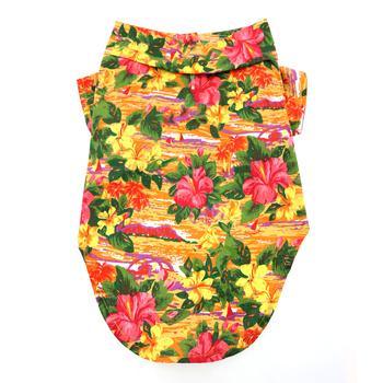 Doggie Hawaiian Camp Shirt - Sunset Hibiscus - Winey Bitches - Wine- Women- K9's