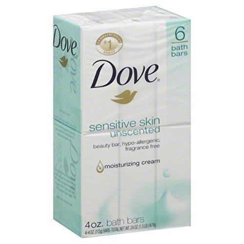 DOVE SENSITIVE SKIN BEAUTY BAR 4OZ 6 COUNT