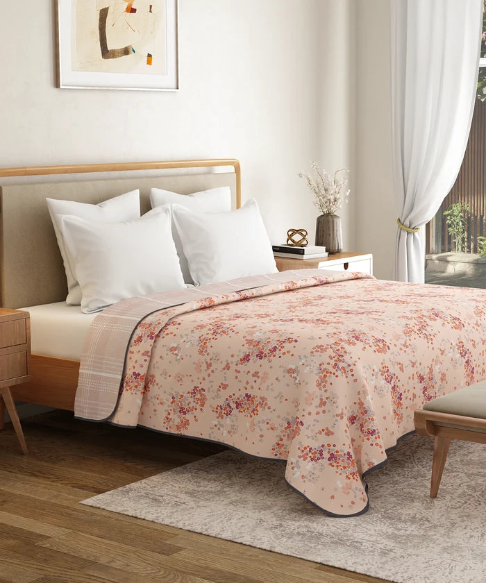 Everyday Double Dohar, Blossom Field|95 GSM Micro Polyester|Reversible