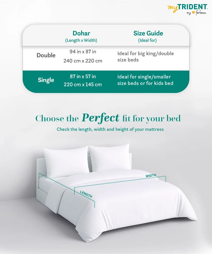 Everyday Single Dohar, Oxford|95 GSM Micro Polyester|Reversible