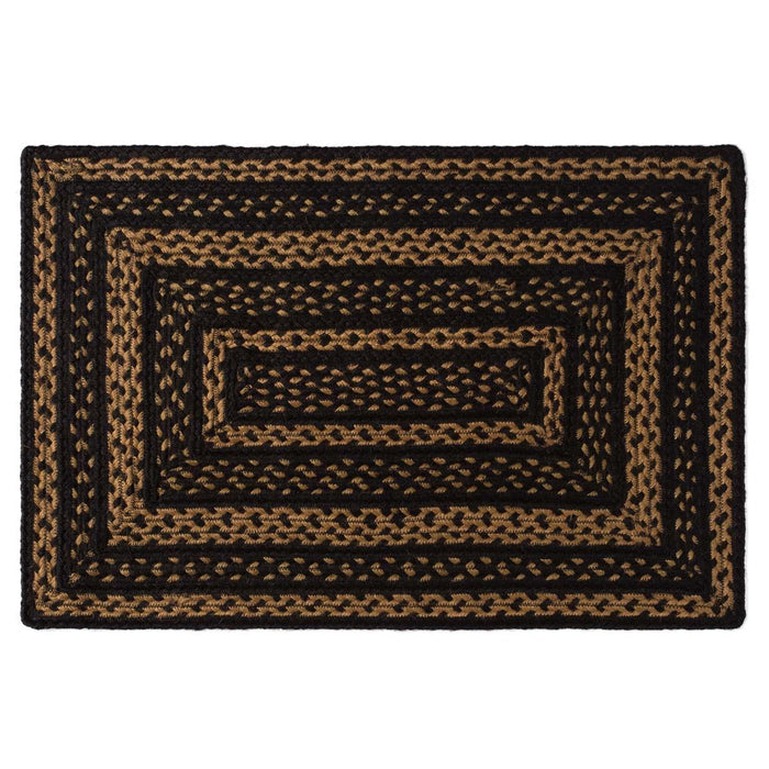 Farmhouse Star Rectangle Braided Rug 20x30" - Primitive Star Quilt Shop