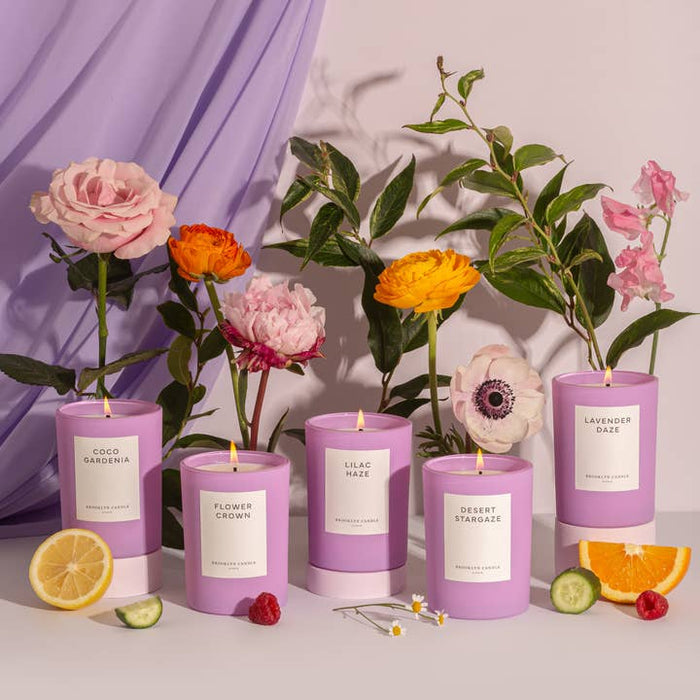 Flower Crown Floral Candle