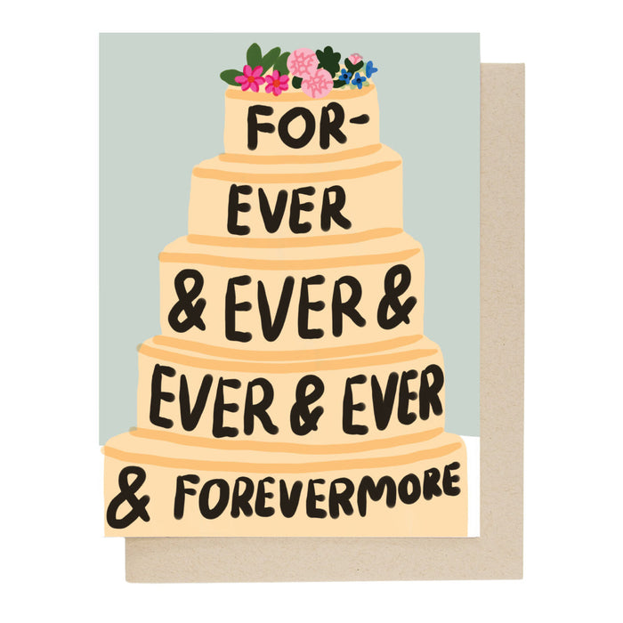 Forever and Ever Wedding Cake Card