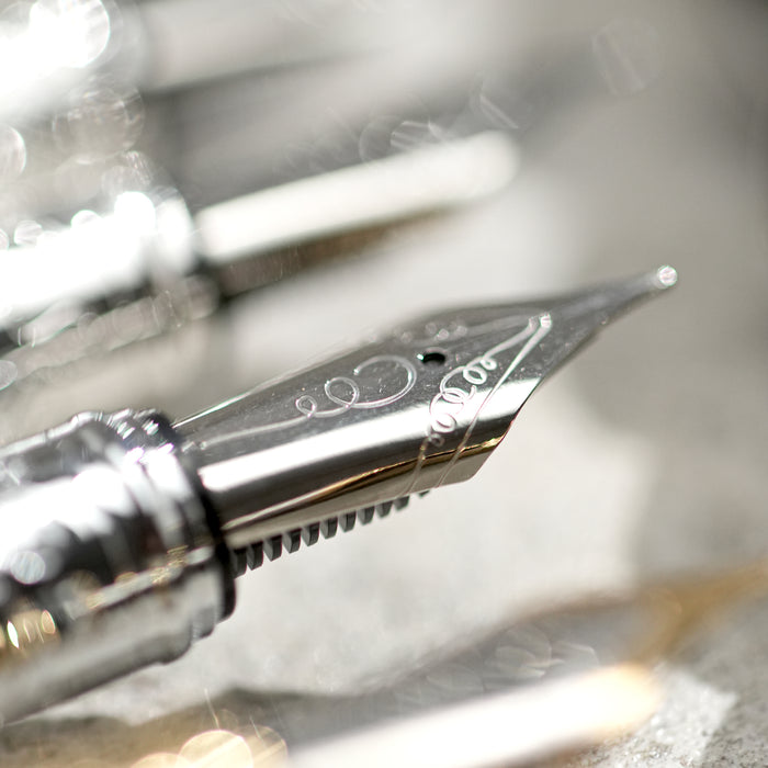Fountain Pen - Woman - Silver - Burgundy