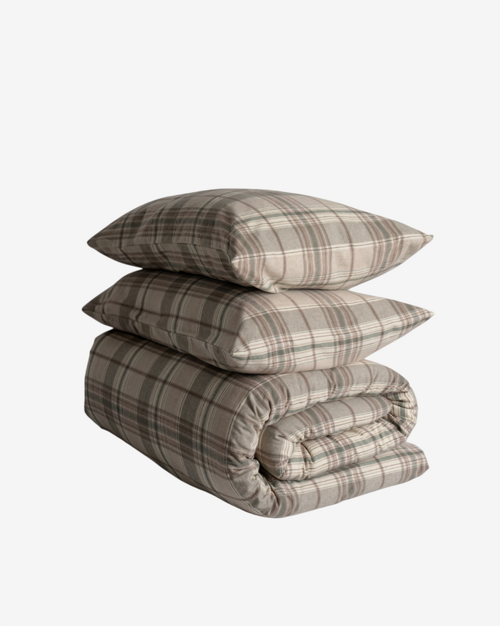 Foxford Eve Tartan Flannel Duvet Set