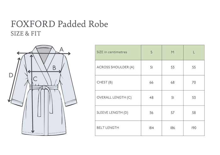 Foxford Grey Padded Robe