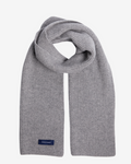 Foxford Grey Ribbed Cashmere Scarf