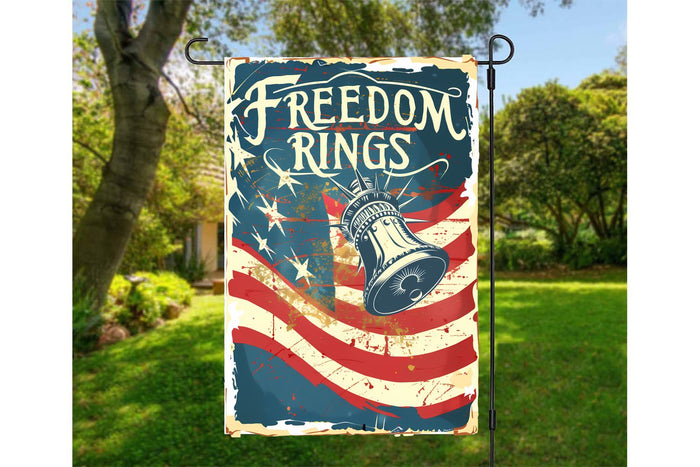 Freedom Rings Garen Flag