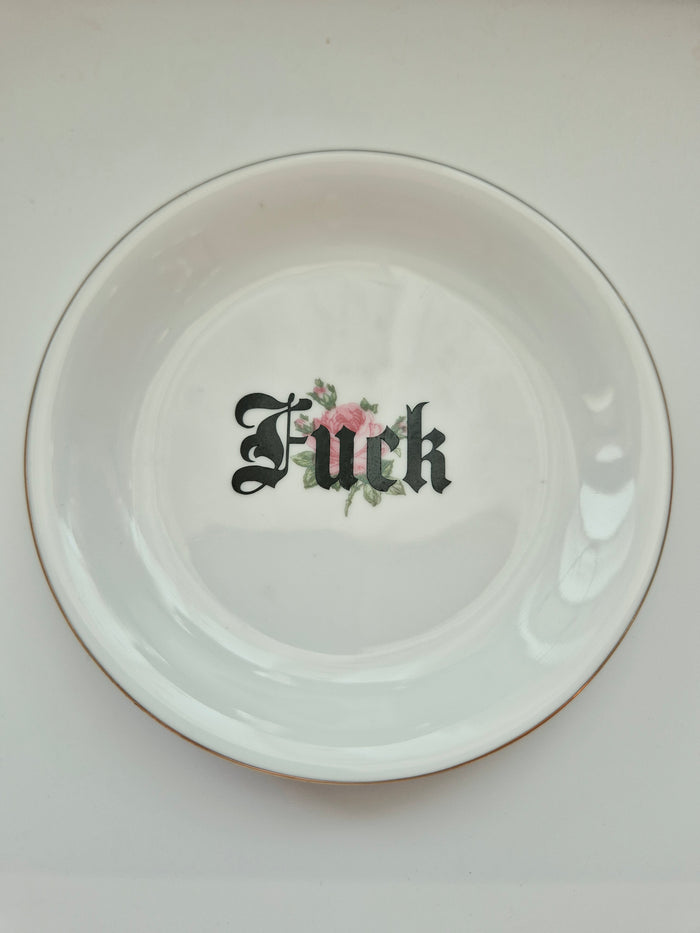 Fuck mini rose plate