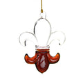 Glass Fleur De Lis Ornament Brown