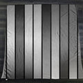 Gray Vertical Panel Stripe Pattern Fleece Sherpa Blanket