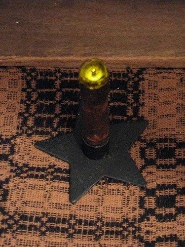 Grungy Drip Battery Timer Candle - Ivory 4" - Primitive Star Quilt Shop