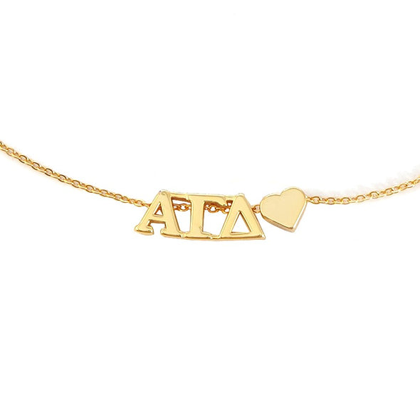 Heart Necklace- Alpha Gamma Delta