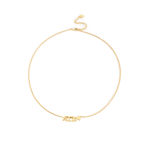 Heart Necklace- Alpha Gamma Delta