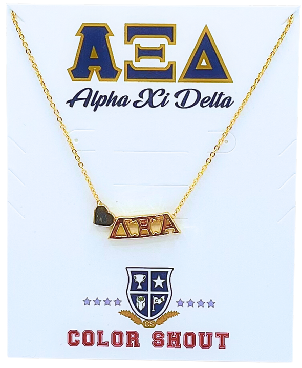 Heart Necklace- Alpha Xi Delta