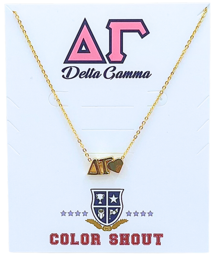 Heart Necklace- Delta Gamma