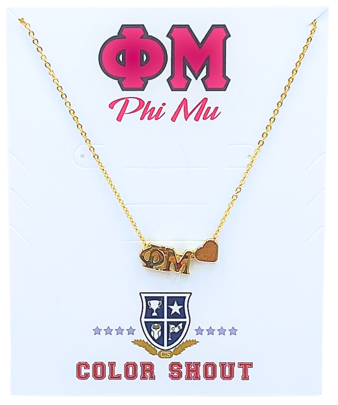Heart Necklace- Phi Mu