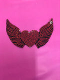 HEART WITH WINGS BLING PATCH
