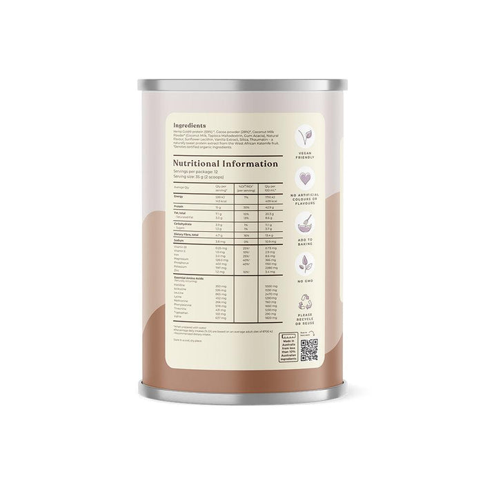 Hemp Foods Australia Organic Hemp Protein Shake Chocolate - 420g - L'Organic