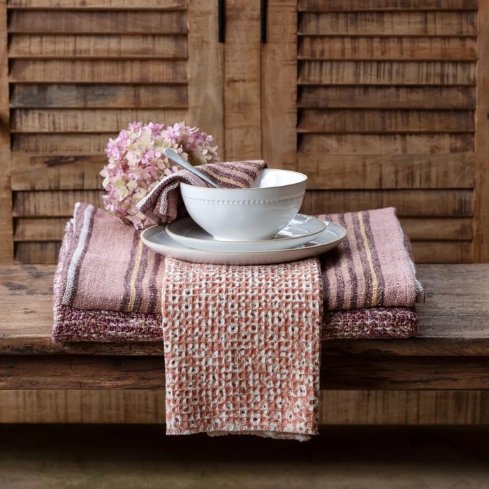 Hollyhock Striped Dishcloth Set/4