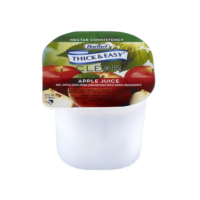 Hormel Food Services Thick & Easy Thickened Beverage: Apple, 4 oz, Nectar Consistency, 24 Count 12575420
