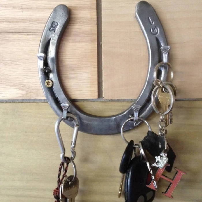Horseshoe and Horseshoe Nail Key Holder