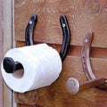 Horseshoe and Railroad Spike Toilet Paper Holder