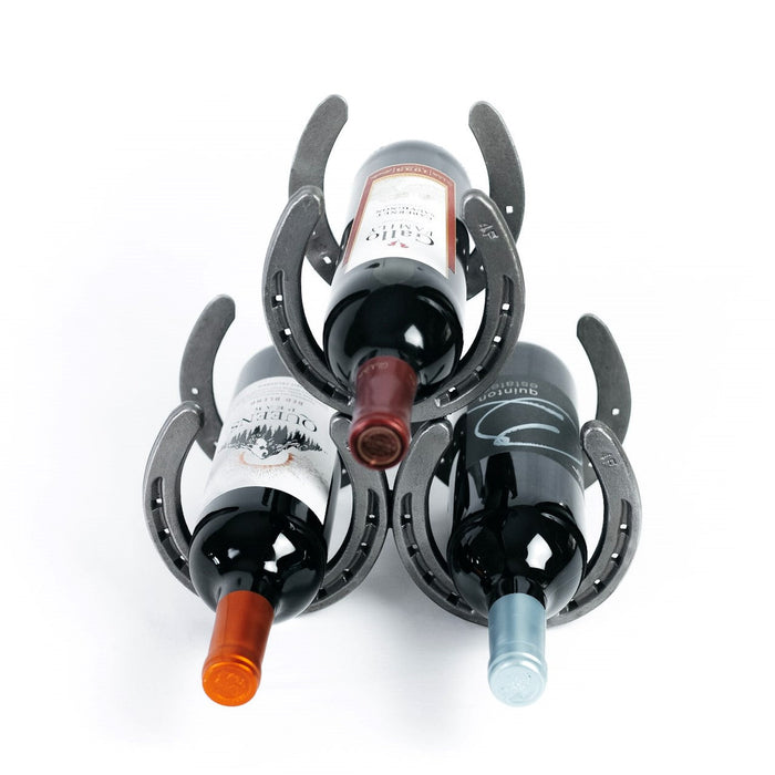 Horseshoe Wine Bottle Holder - 3 Bottles