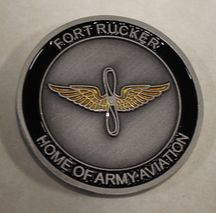 Huey Helicopter UH-1 Fort Rucker Army Challenge Coin