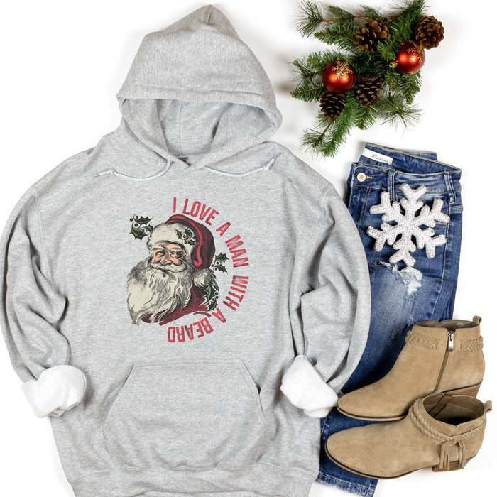 I Love a Man with a Beard Christmas Hoodie - Trendznmore