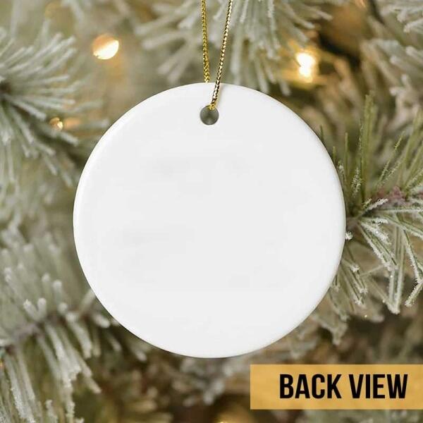 I Meow You Merry Christmas, Plaid Bauble, Personalized Cat Breeds Circle Ceramic Ornament, Xmas Gifts For Cat Lovers