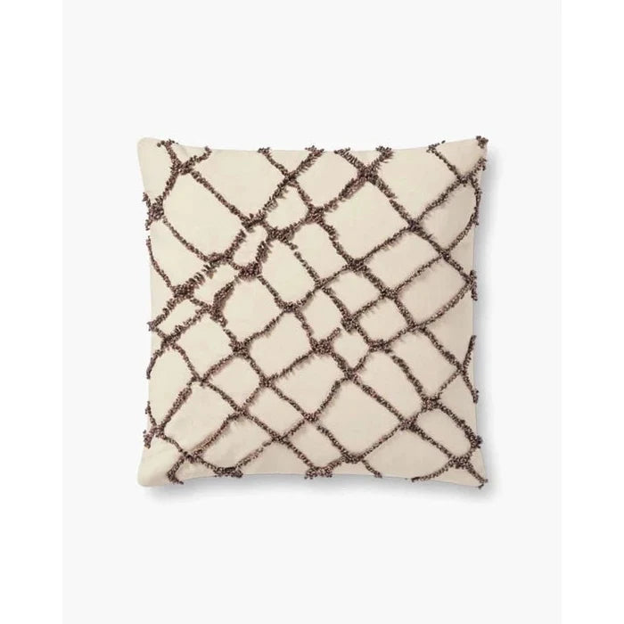 Ivory Black Cotton Pillow - Rugs by Roo