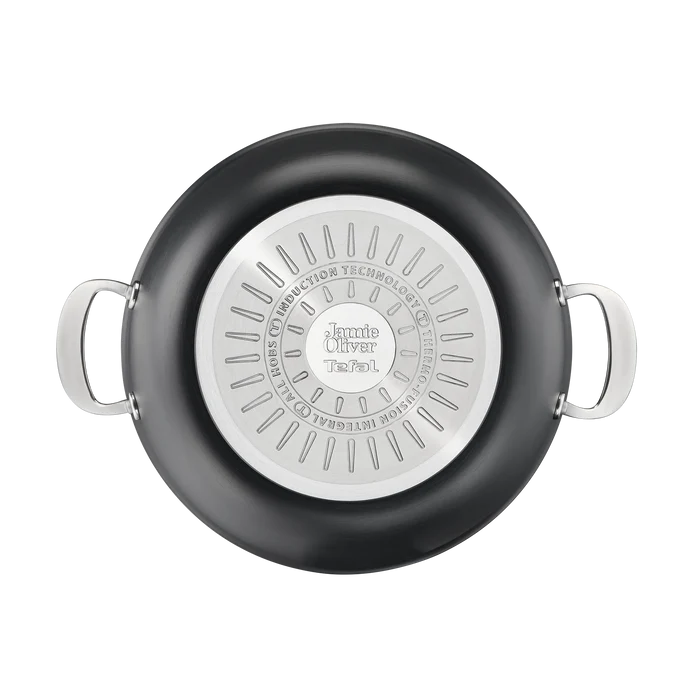 Jamie Oliver by Tefal Cooks Classic Induction Hard Anodised Big Batch Pan 30cm/7.2L + Lid induction base