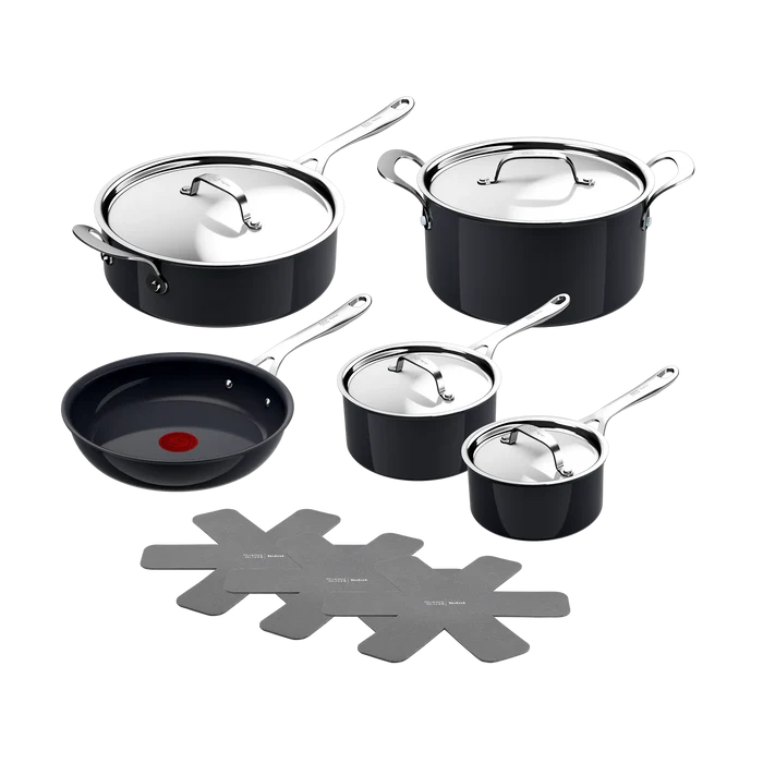 Jamie Oliver by Tefal Enjoy Ceramic Induction Hard Anodised 5pc Set + Bonus Pan Protectors
