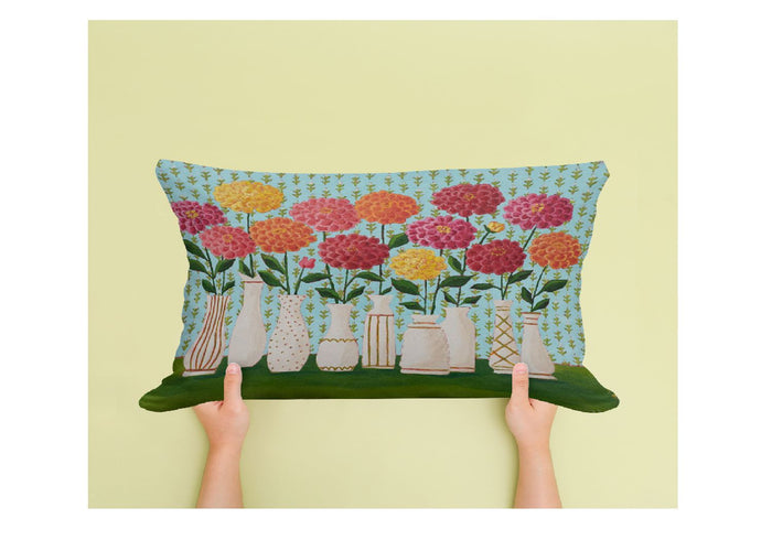 Jennifer's She Laughed In Flowers Lumbar Pillow