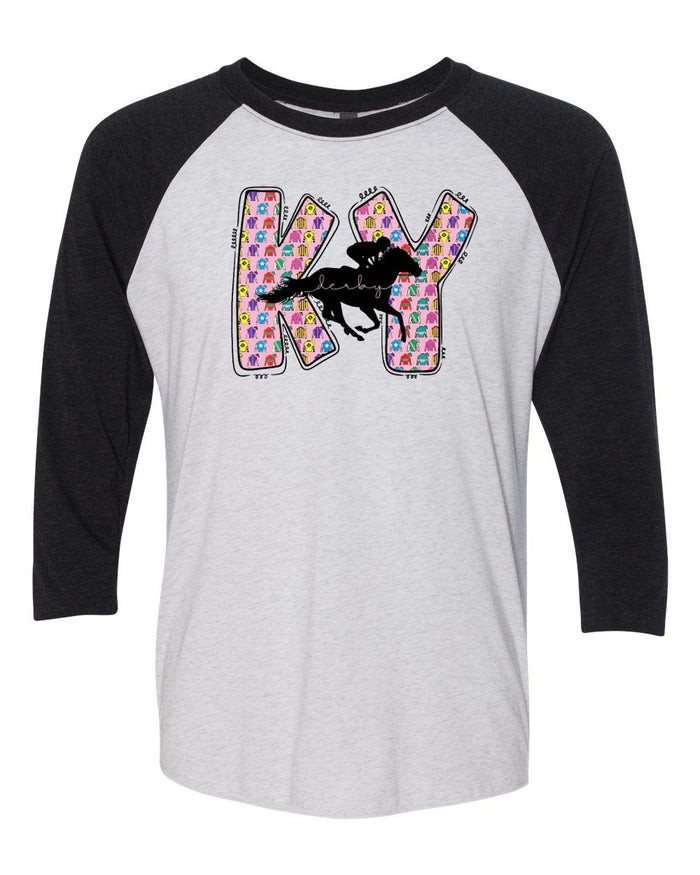 Kentucky Derby #5 Black Raglan