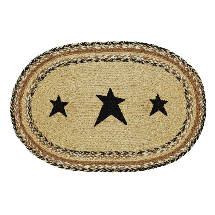 Kettle Grove Stencil Braided Placemat 12x18" - Set of 6 - Primitive Star Quilt Shop