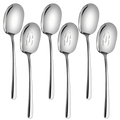 Large Serving Spoons Stainless Steel 12 Inch - Buffet Spoon Set of 6