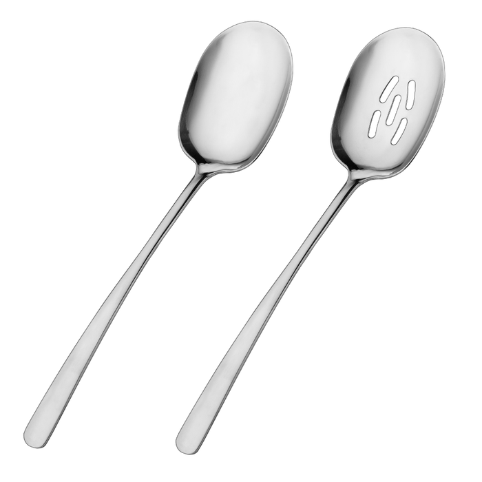 Large Serving Spoons Stainless Steel 12 Inch - Buffet Spoon Set of 6
